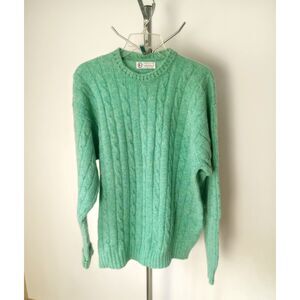 Vintage Men's 100% Wool Cable Knit Sweater by John Tulloch / "Made in Scotland"